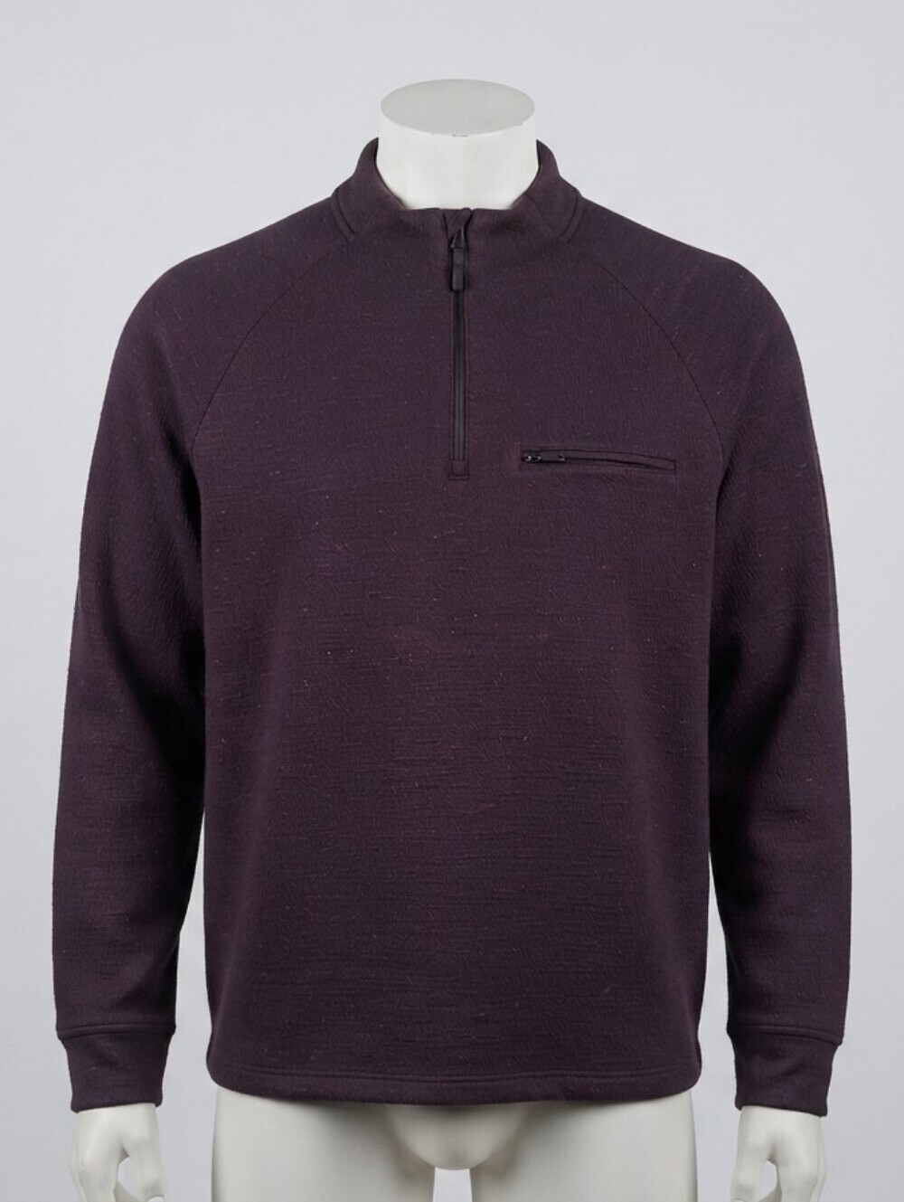 Marc Anthony Men's Luxur Wine 1/4-Zip Pullover Sweater (XXL ) Pre-owned